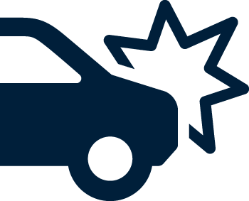 Navy Blue Vector of Car Slipping on the Road